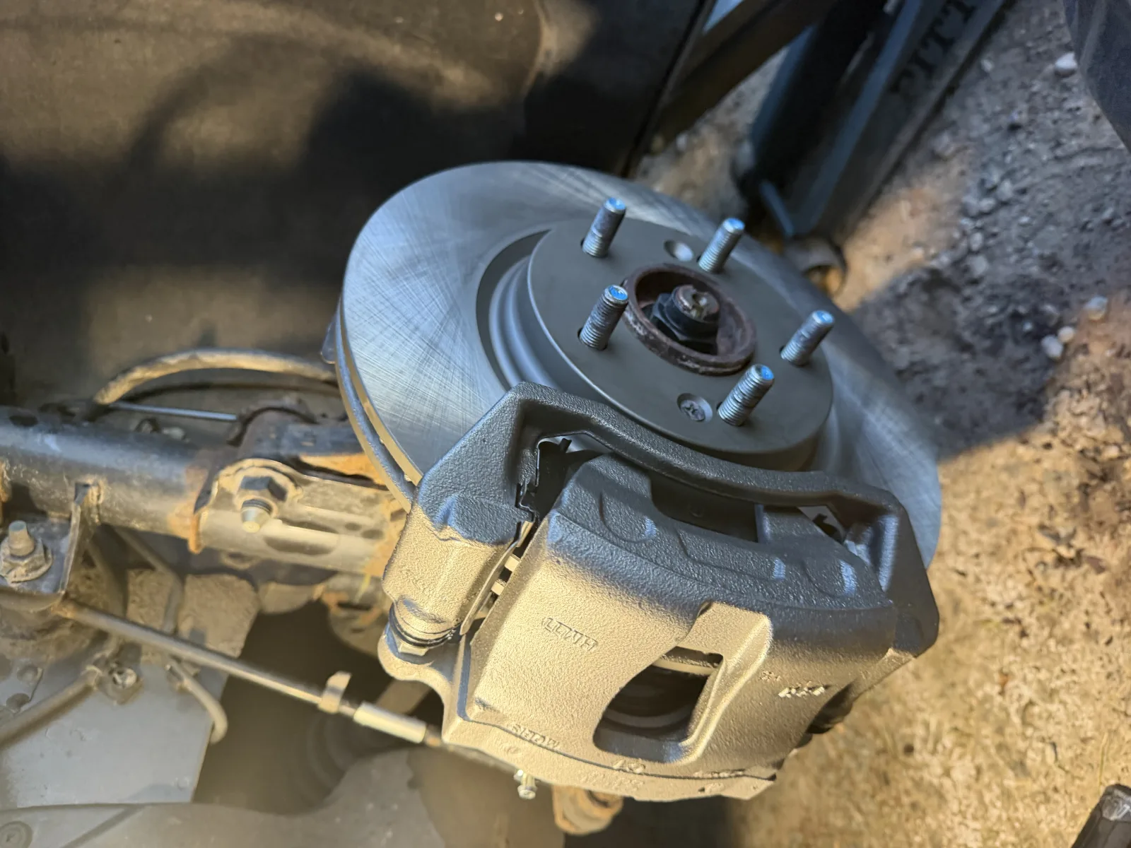Brake rotor and caliper installed by AutoTechPete