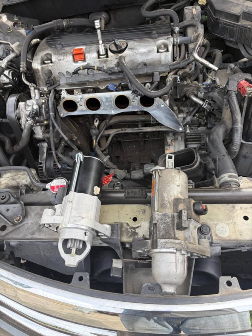 Starter and engine bay work photo from AutoTechPete service