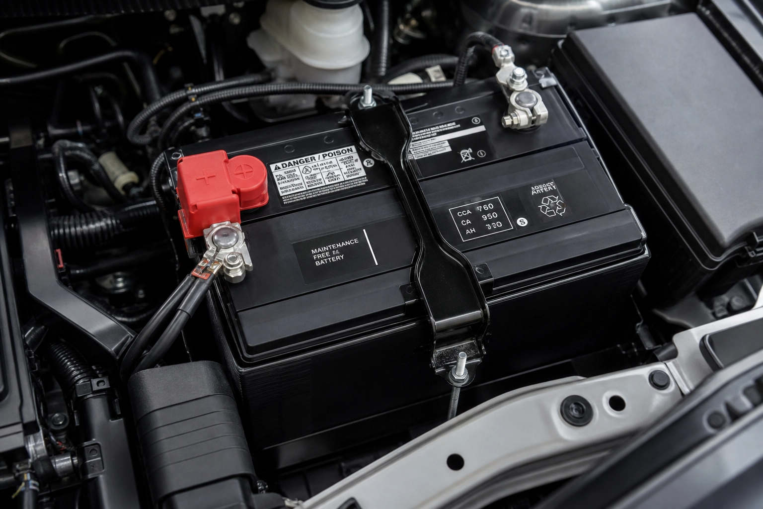 Automotive battery service under the hood